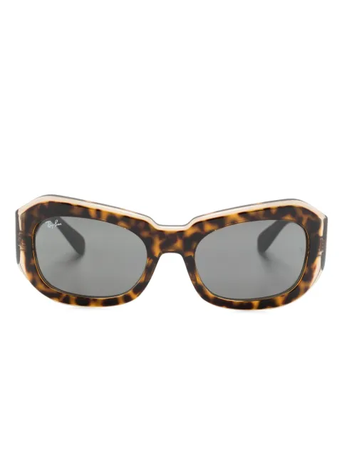 Ray-Ban Beate rectangle-frame sunglasses Brown RB2212