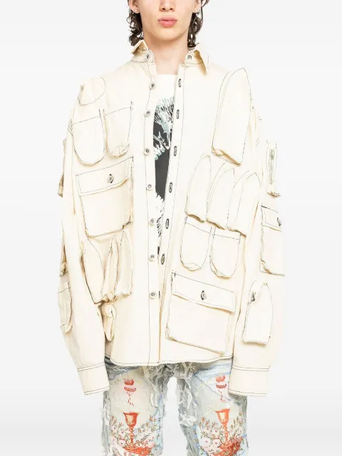 Who Decides War pocket-detail jacket White 1131160019SS24