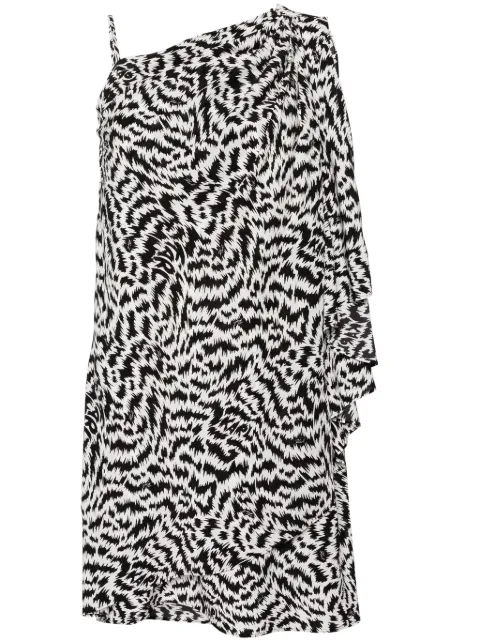 Karl Lagerfeld Elektrika-print draped minidress Black 241W1305