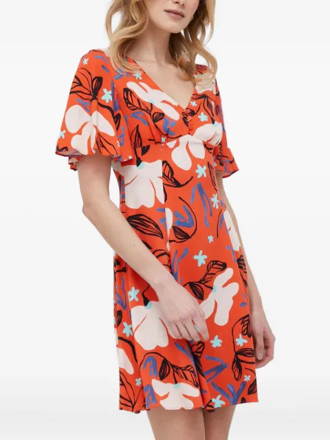PS Paul Smith floral short-sleeve midi dress Orange W2R542DK31021