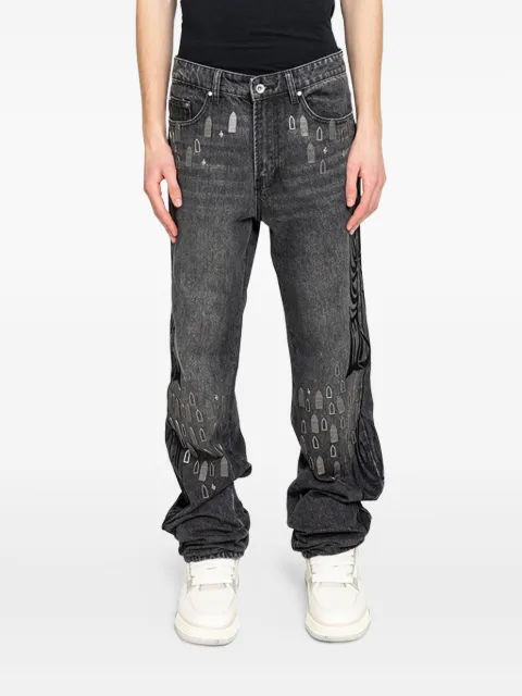 Who Decides War stud-embellished jeans Black 1120560002SS24