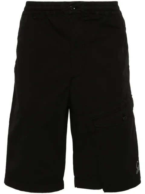 C.P. Company logo-embroidered cargo shorts Black 16CMBE293A006026O