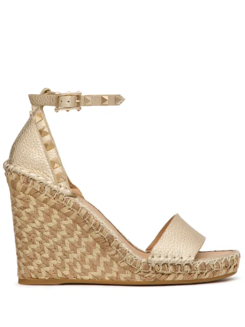 Valentino Garavani Rockstud wedge sandals Gold WS0090MFA