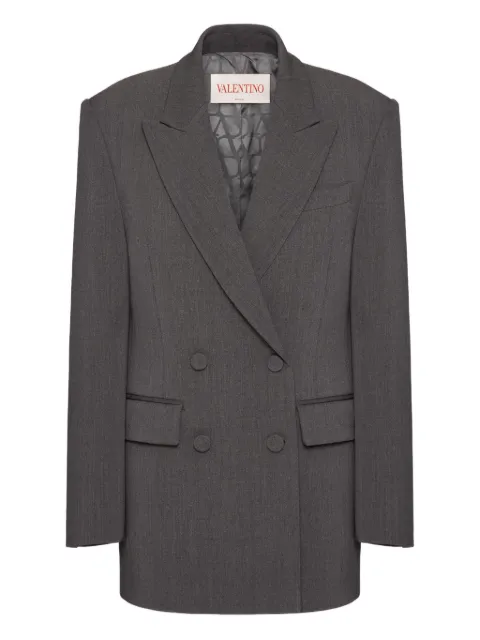 Valentino Garavani flap-pocket coat Grey BCE3K07CU