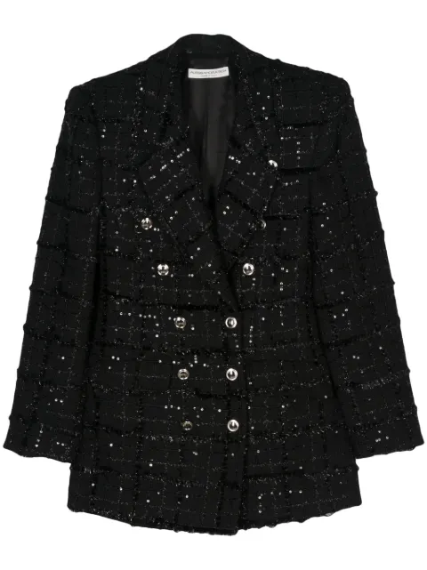 Alessandra Rich double-breasted tweed blazer Black FABX3718F4325