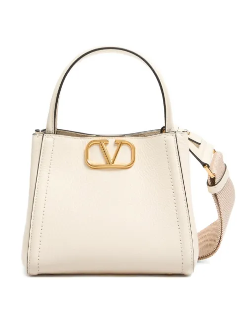 Valentino Garavani small Alltime leather tote bag Neutrals WB0Q26IMZ
