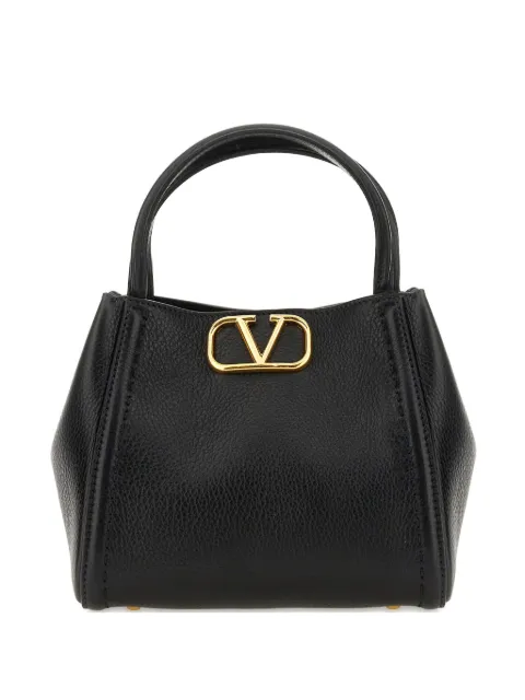 Valentino Garavani small Alltime leather tote bag Black WB0Q26IMZ