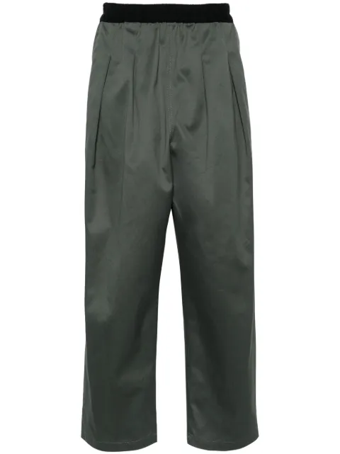Maison Margiela pleated cotton trousers Grey S30KA0626M35156