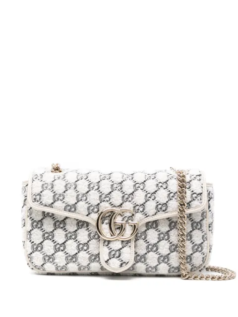 Gucci small GG Marmont shoulder bag White 443497FADNQ