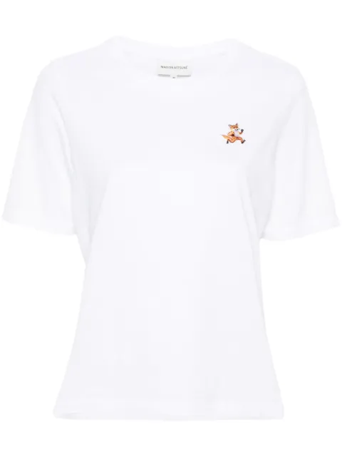 Maison Kitsuné Speedy Fox-appliqué T-shirt White MW00119KJ0008