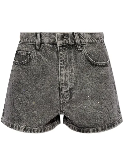 ROTATE BIRGER CHRISTENSEN acid-wash denim shorts Grey 113012