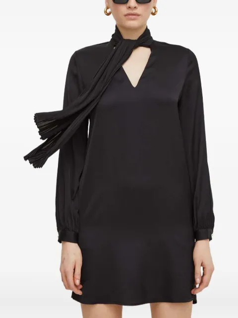 LIU JO pleated tie mini dress Black WA4057T4422