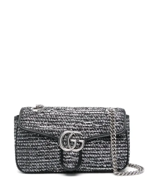 Gucci small GG Marmont shoulder bag Black 443497FADRM