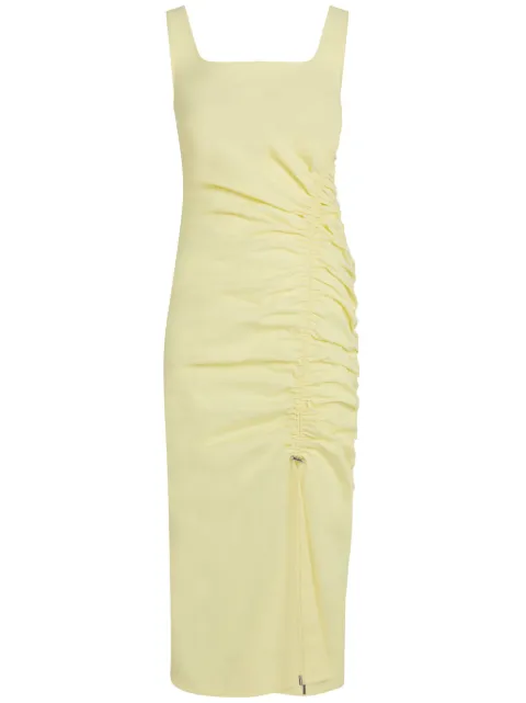 Karl Lagerfeld draped stretch-cotton dress Yellow 241W1303220