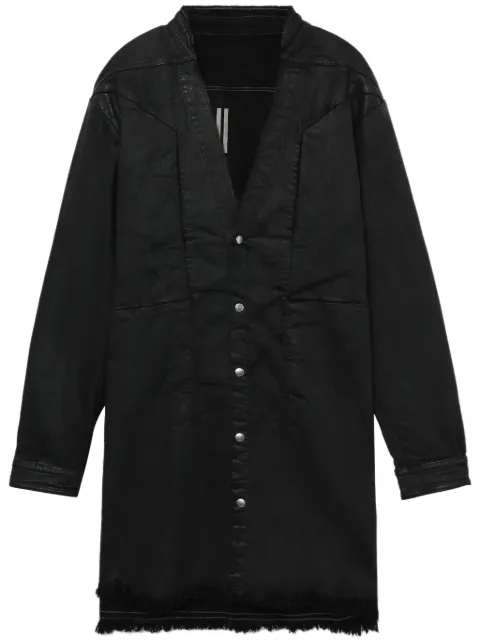Rick Owens Jumbo coated-finish shirt Black RR01D3703SBW