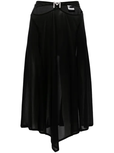 Mugler M cut-out midi skirt Black 24S1JU0523695