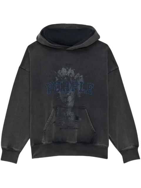 Purple Brand Sky High cotton hoodie Black P401FSHB324