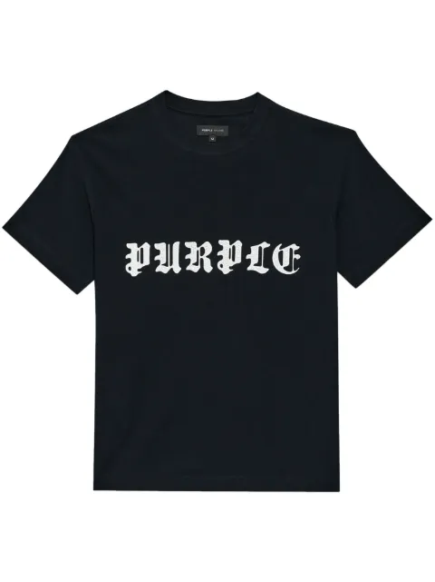 Purple Brand Gothic Wordmark T-shirt Black P104JGBB324