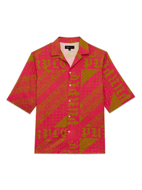 Purple Brand bandana-print cotton shirt Pink P346LRFB324
