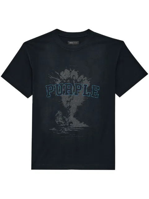 Purple Brand logo-print cotton T-shirt Black P104JSBB324