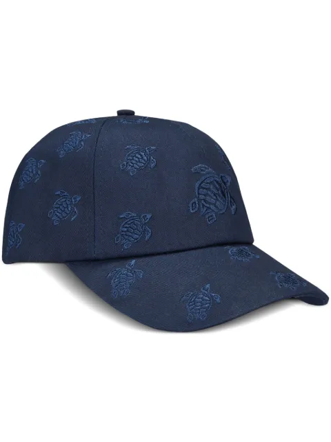 Vilebrequin embroidered all-over turtles cap Blue CTLC4493