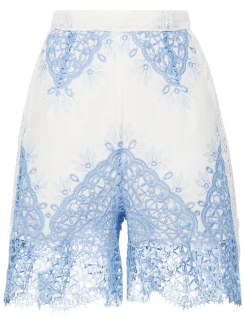 Evarae Layla lace-embroidered shorts White SS24LAYLAVWH