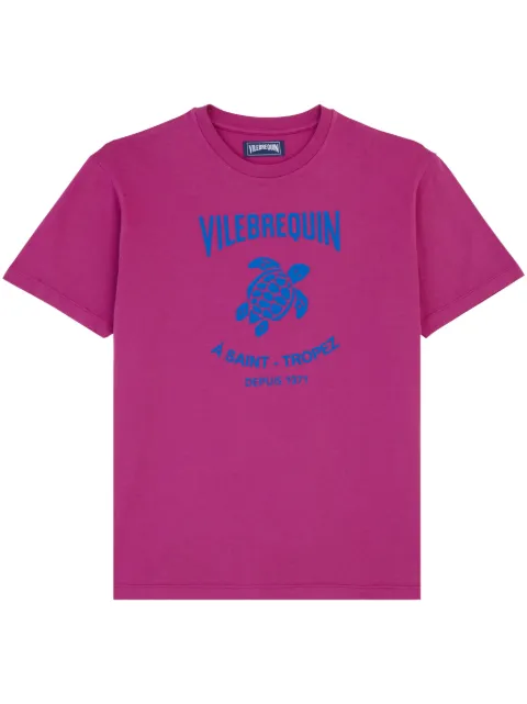Vilebrequin logo-print cotton T-shirt Pink PTSAP379
