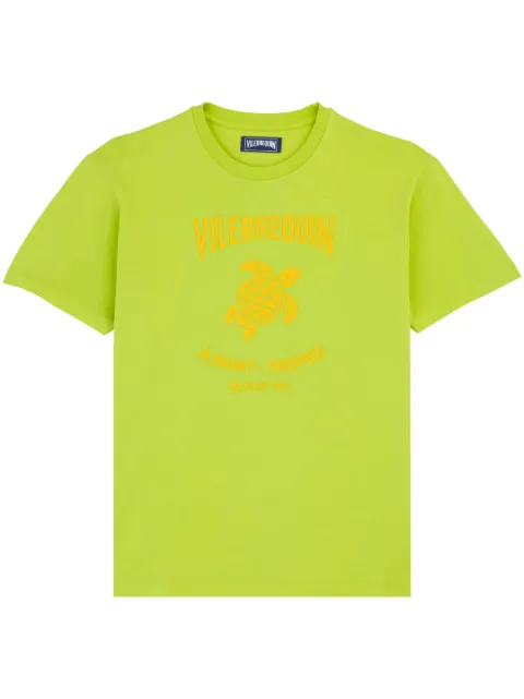 Vilebrequin logo-print cotton T-shirt Green PTSAP379