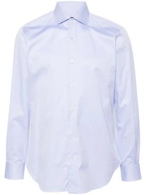 Barba long-sleeve cotton shirt Blue I1U13P0140111U