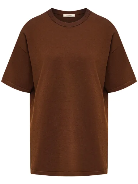 12 STOREEZ round-neck short-sleeve T-shirt Brown 125308