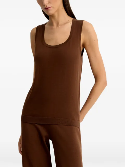 12 STOREEZ scoop-neck tank top Brown 125357