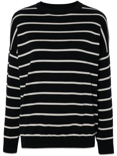 Lorena Antoniazzi striped cotton blend jumper Blue P23119GM40A