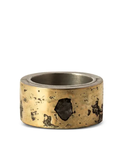 Parts of Four 18kt yellow gold and sterling silver Sistema diamond ring Gold 18015