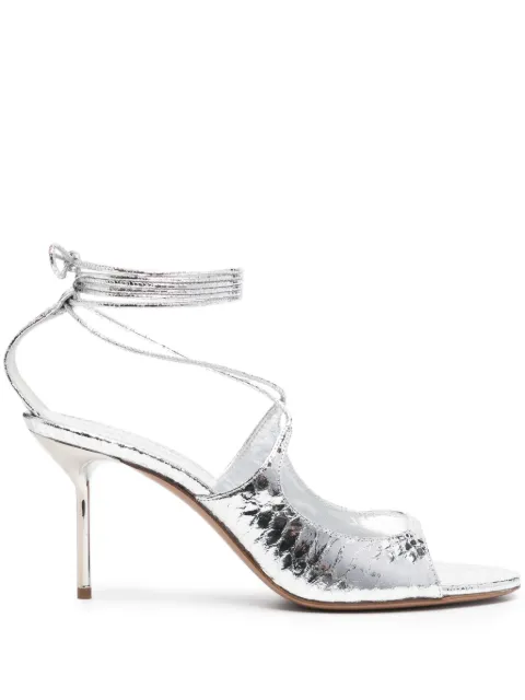 Paris Texas 85mm leather sandals Silver PX1246XPMRR