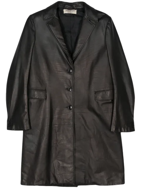 A.N.G.E.L.O. Vintage Cult 2000s single-breasted leather coat Black ANG600BC