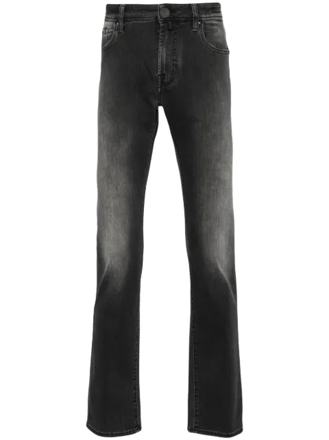 Jacob Cohën scarf-detail tapered jeans Black UQE0931P0008