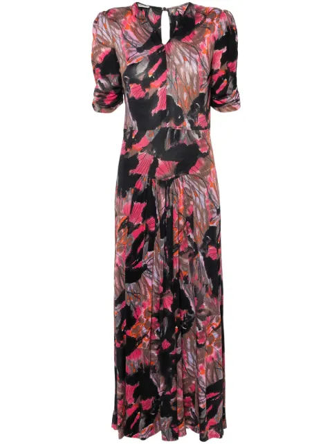 Missoni Pre-Owned 1970s graphic-print maxi dress Black MIS450BP
