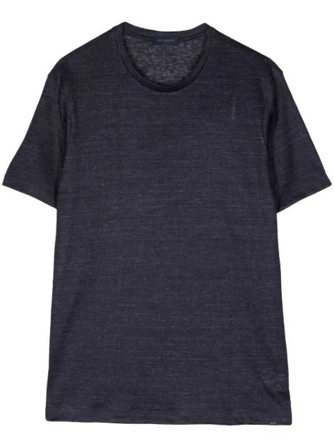 Paul & Shark crew-neck linen T-shirt Blue 24411009