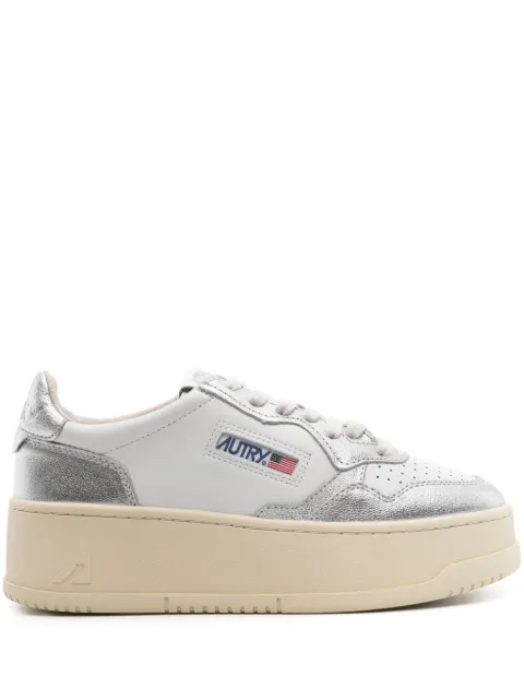 Autry Medalist platform leather sneakers White PTLWWB18