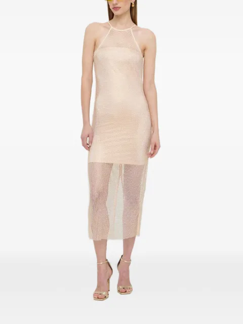 Patrizia Pepe embellished midi dress Neutrals 8A1011A9U8