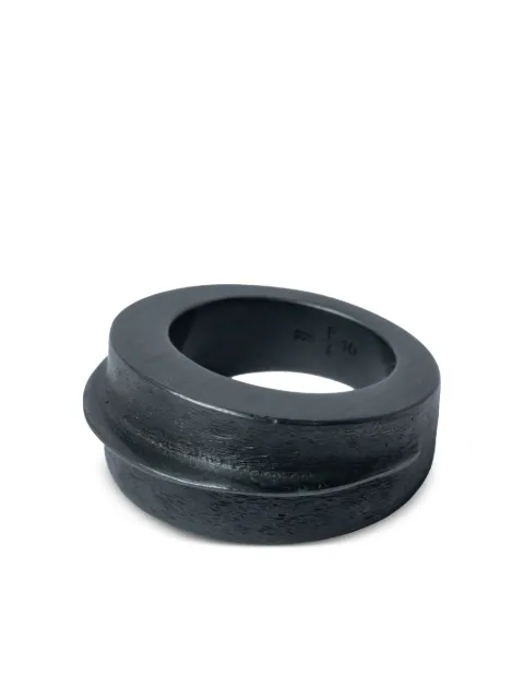 Parts of Four Foldform Crescent sterling-silver ring Black 10162