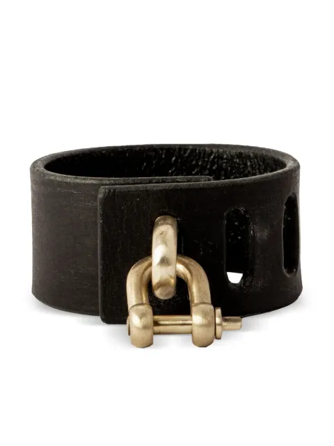 Parts of Four Restraint Charm leather bracelet Black 7122BLKMR