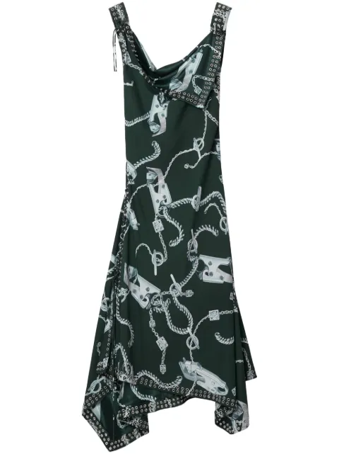 Burberry Knight Hardware-print dress Silver 8088622