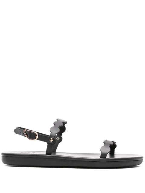 Ancient Greek Sandals Orion leather sandals Black ORIONVACHETTA