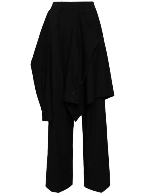 Goen.J layered tailored trousers Black GNJ24SSPT08