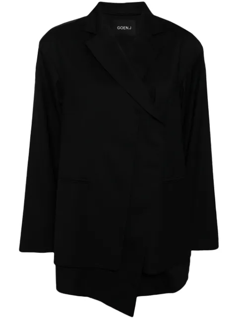 Goen.J layered single-breasted blazer Black GNJ24SSJK06