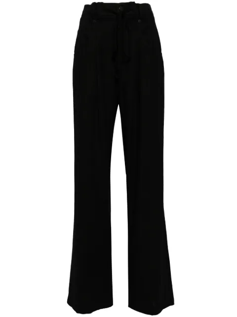 Goen.J high-waisted straight-leg trousers Black GNJ24SSPT04