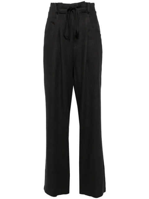 Goen.J high-waisted straight-leg trousers Black GNJ24SSPT04