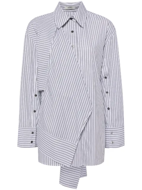 Goen.J stripe-print cotton shirt Grey GNJ24SST12