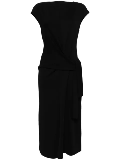 Goen.J knot-detail sleeveless cotton-jersey midi dress Black GNJ24SSDS01